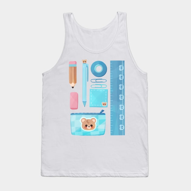 Bear School Supplies Tank Top by Lobomaravilha